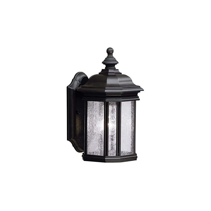 Black wall light fixture outdoor seeded glass wall lamp