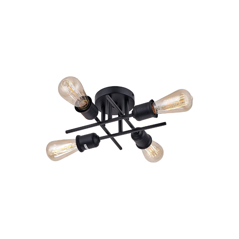 4 light sputnik ceiling light fixture black room lights