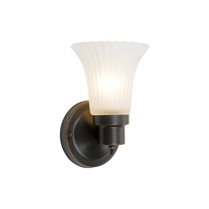 Industrial wall light fixtures indoor glass wall sconce with oil rubbed bronze