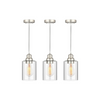 3 pack industrial pendant light fixture with glass shade