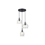 3 light glass linear island chandelier,black vintage pendant fixture