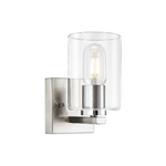 Modern bathroom wall sconce glass vanity wall light with nickel finish