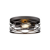 2 light farmhouse flush mount ceiling light fixture black cage ceiling lamp