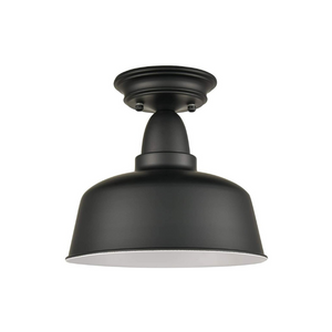 Farmhouse ceiling light fixture black semi flush mount lamp