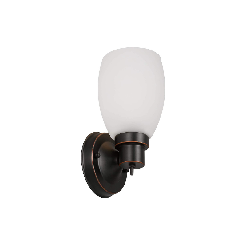 Indoor wall sconce with switch industrial glass wall light fixture