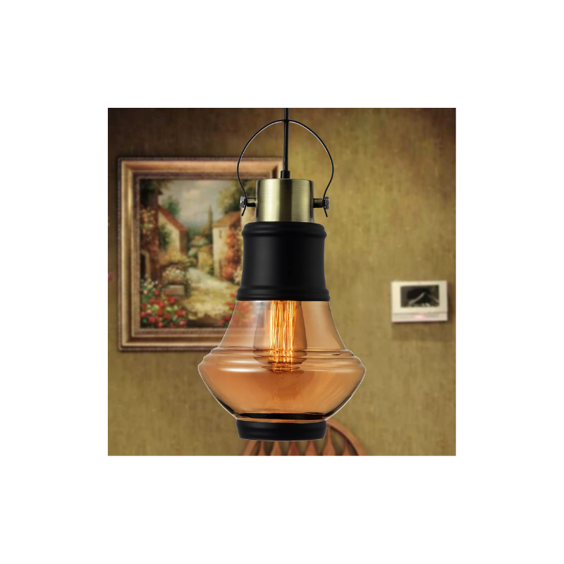 Retro glass pendant lights Kitchen island hanging lamp