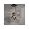 3 light cage net wire chandelier, Rustic black pendant fixture