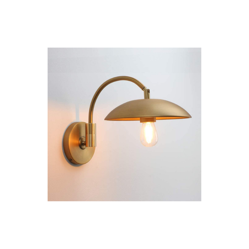 Gold arm wall light fixture retron wall lighting sconce