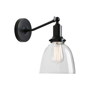 Black vintage swing arm wall sconce slope pole wall light