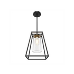 Black hanging porch light glass light pendant