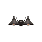 2 light industrial dark  bronze finish wall light sconce