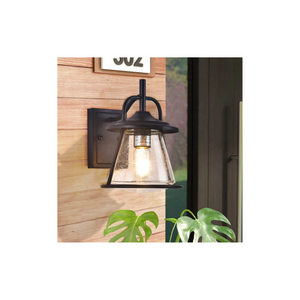 Black outdoor wall sconces seeded glass farm house wall light fixture