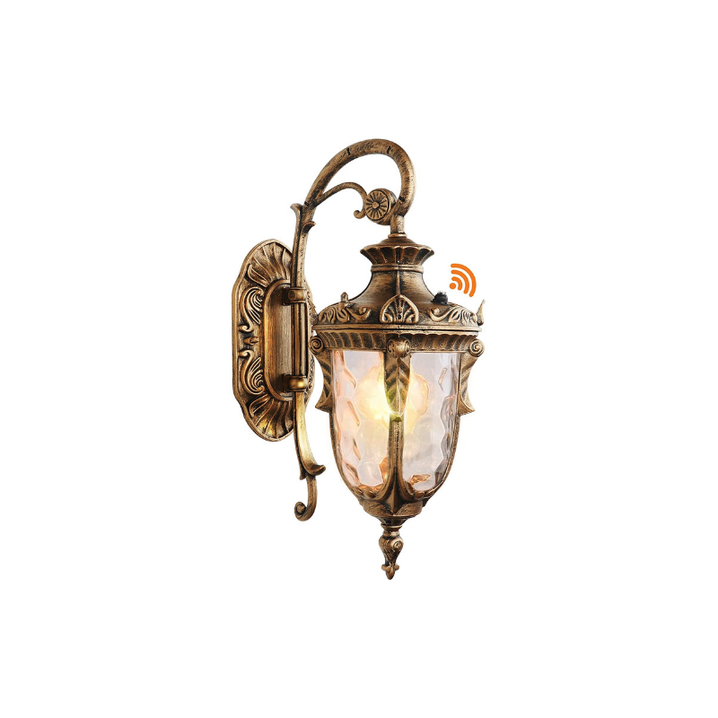 Antique outdoor lamp textured glass dusk to dawn outdoor lighting