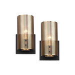 2 pack modern brass wall sconces industrial mesh  wall sconces set of two