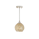 Handcrafted industrial pendant lighting rustic antique white brush hanging light fixture