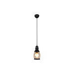 Mason Jar glass black painted pendant lamp light