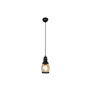 Mason Jar glass black painted pendant lamp light