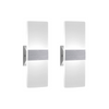 2 light acrylic LED wall light fixture