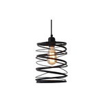 Spiral farmhouse pendant light fixture black pendant lighting for kitchen island