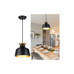 Black industrial pendant light adjustable bar ceiling hanging light