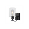 Black arm wall sconce glass vanity wall light fixture