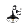 Black plug in pendant light fixture Industrial cage hanging lamp