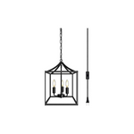 3 Lights Chandelier Rustic Pendant Light