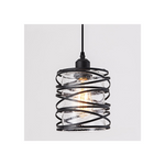 Spiral pendant light fixture adjustable glass hanging lamp