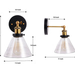 Adjustable Industrial wall sconce simplicity glass wall light fixture