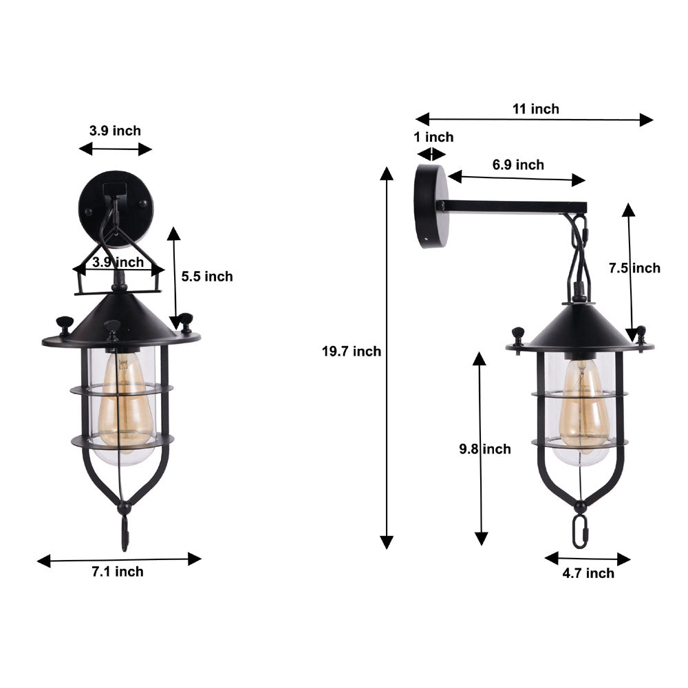 Dock porch lights industrial mid century wall sconces
