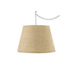 14 Inch Drum Portable Swag Lamp beige chain pendant light fixture