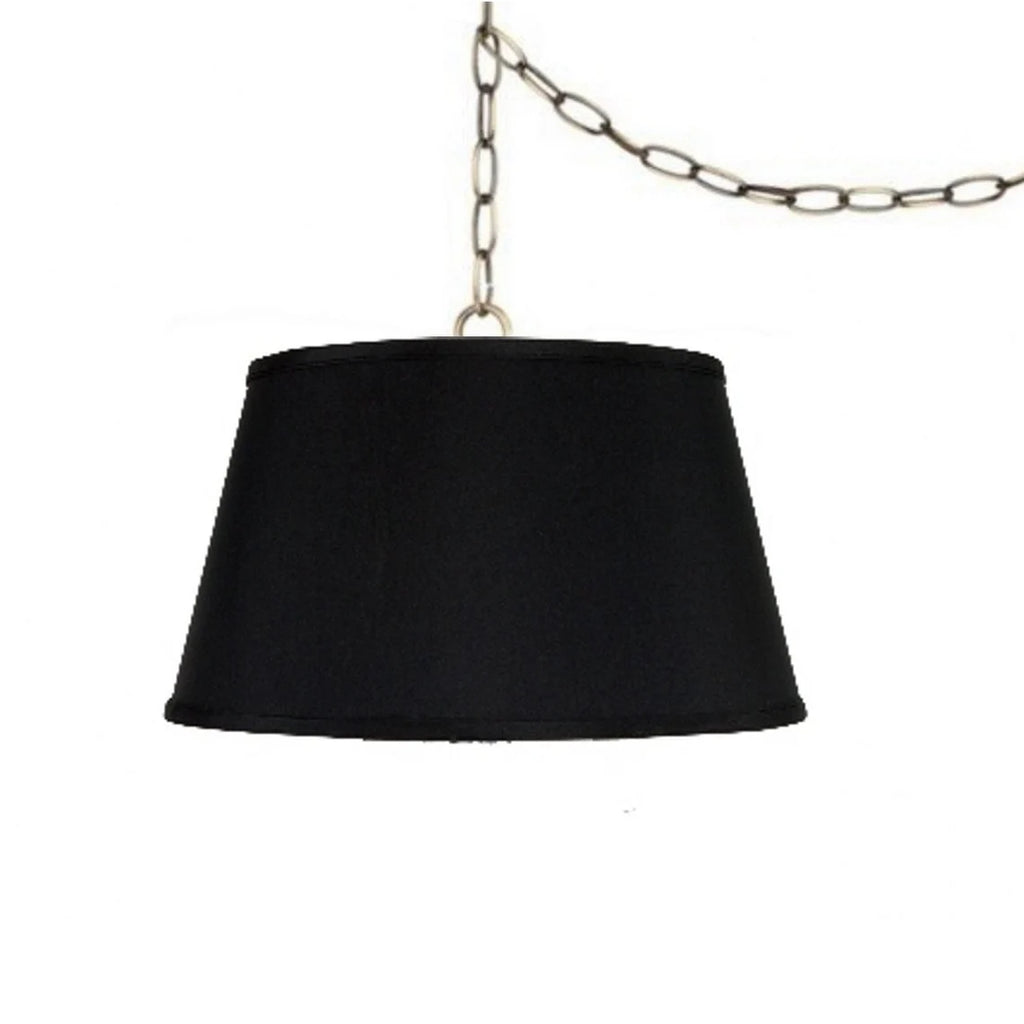 Swag pendant light fixture black chain hanging pendant lamp
