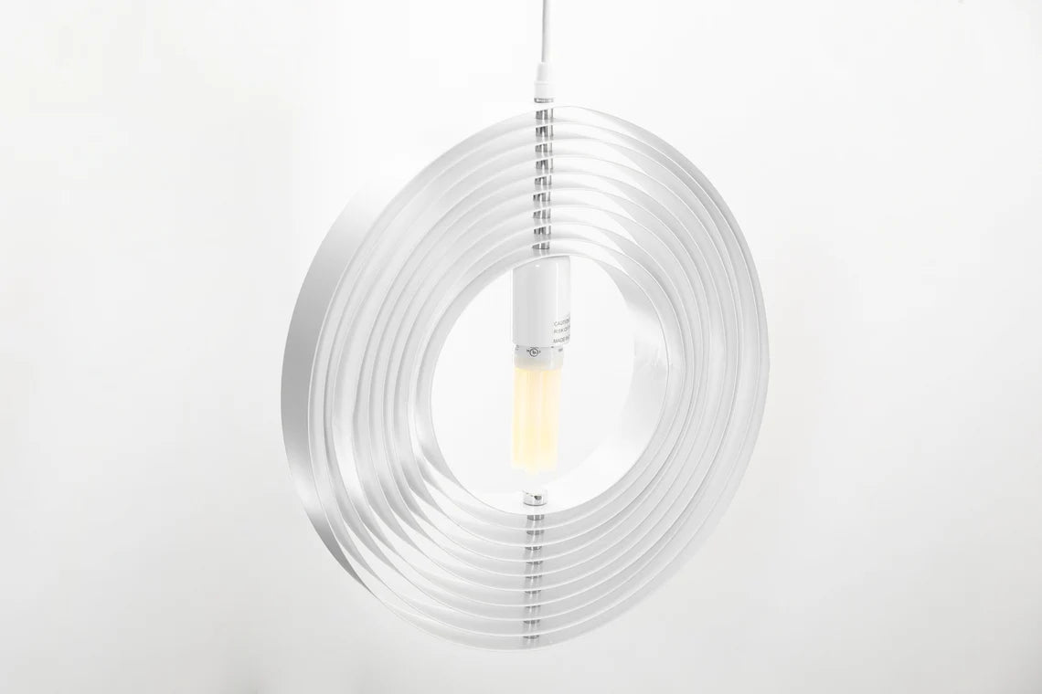 White Spiral pendant lighting rings modern pendant lamp
