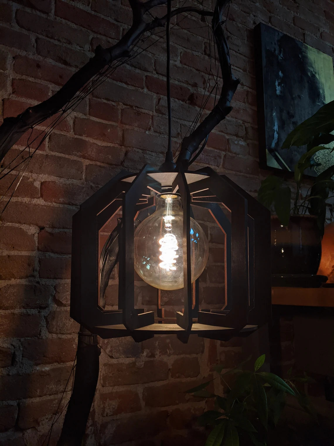 Geometric home lighting home decor wood pendant lighting