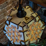 Geometric pendant lighting vintage wood hanging pendant lights