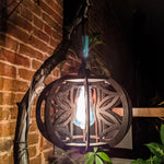 Vintage wood hanging light geometry pendant lighting