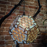 Geometric pendant lighting vintage wood hanging pendant lights