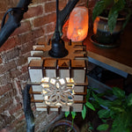 Wood geometric pendant lamp home decor vintage chandelier lighting