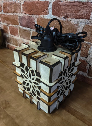 Wood geometric pendant lamp home decor vintage chandelier lighting