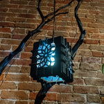 Vintage wood hanging pendant lights geometric pendant light