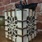 Wood geometric pendant lamp home decor vintage chandelier lighting