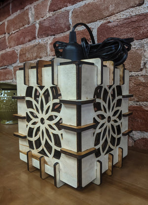 Wood geometric pendant lamp home decor vintage chandelier lighting