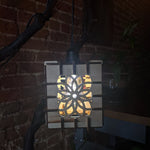 Wood geometric pendant lamp home decor vintage chandelier lighting
