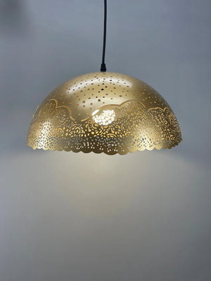 Vintage dome hanging light brass ceiling pendant light fixture