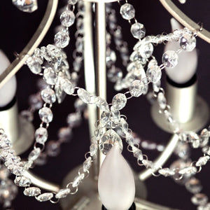 Vintage chandelier industrial plastic beads pendant light fixture