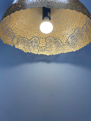 Vintage dome hanging light brass ceiling pendant light fixture