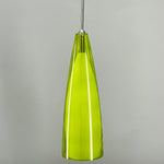 Lime Green Glass pendant light fixture bar hanging light with clear cord