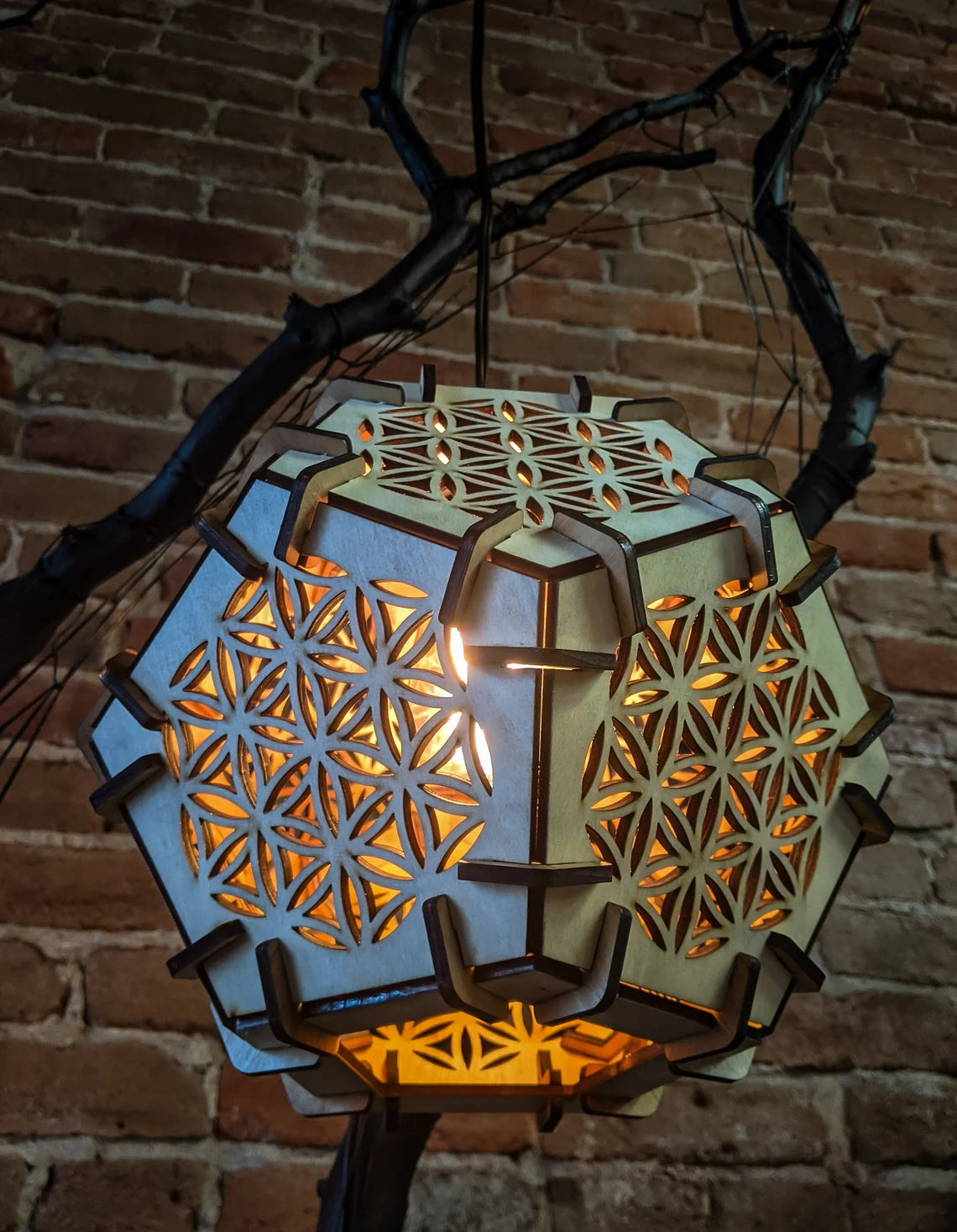Geometric pendant lighting vintage wood hanging pendant lights