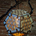 Geometric pendant lighting vintage wood hanging pendant lights