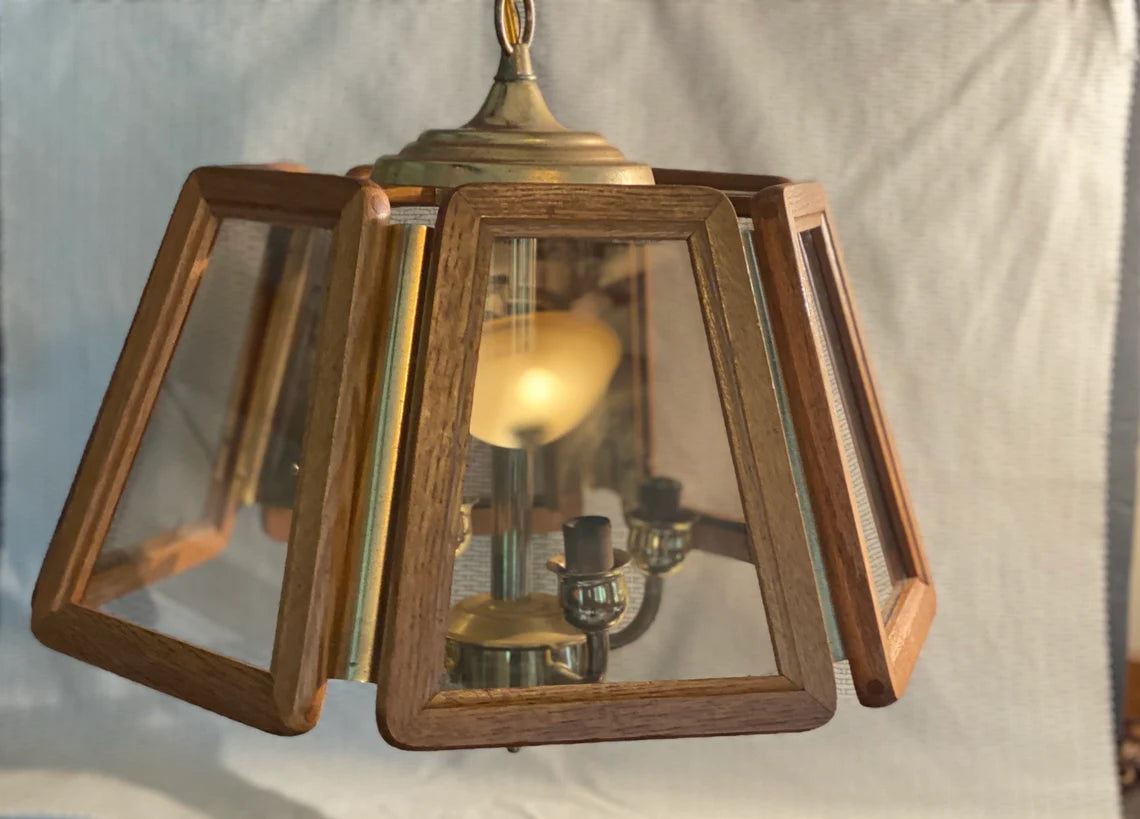 Industrial glass pendant lights cage vintage lamp